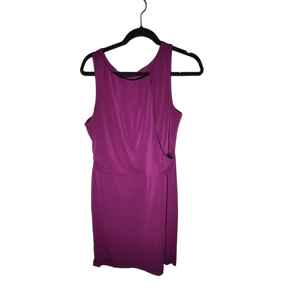 Ann Taylor Women's Faux‎ Wrap Sleeveless Purple Dress Size Large